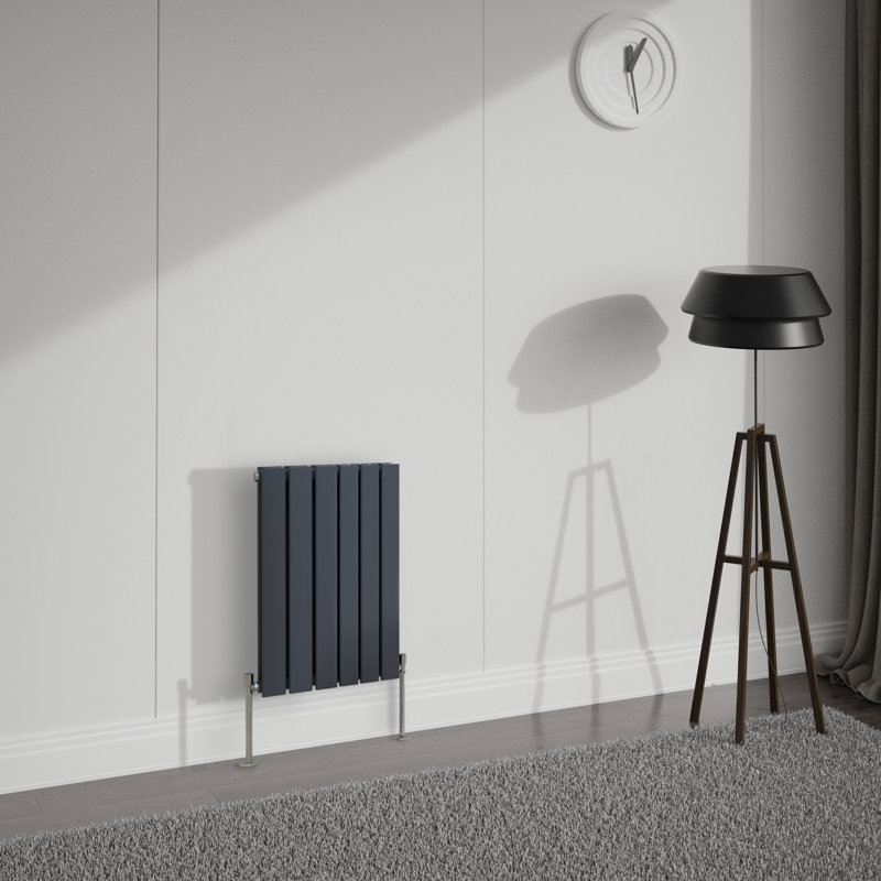 Shonna Vertical Double Flat Panel Radiator, Anthracite, 60cm H x 40.8cm W