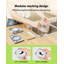 Ensemble de contenants de rangement pour aliments hermétiques avec couvercle à touche unique, ensemble de 6 tailles multiples (0,6, 1,3, 1,9 pte) * 2 PET empilables et durables pour la farine, les céréales, les collations et l'organisation complète du garde-manger