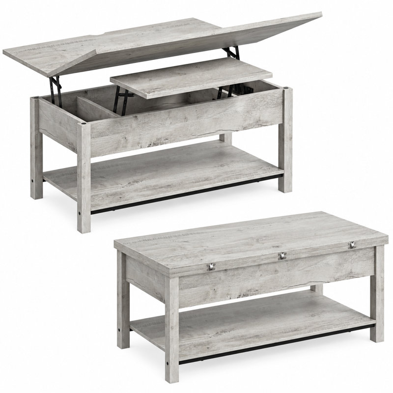 Table basse relevable 2 pièces