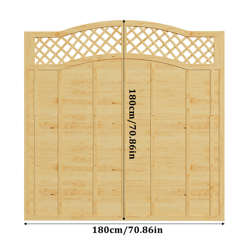 180cm H x 180cm W Wood Border Fencing