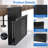 Desk Side Storage, Single-Layer Steel Hanging Desk Organizer with Magnetic Pen Holder