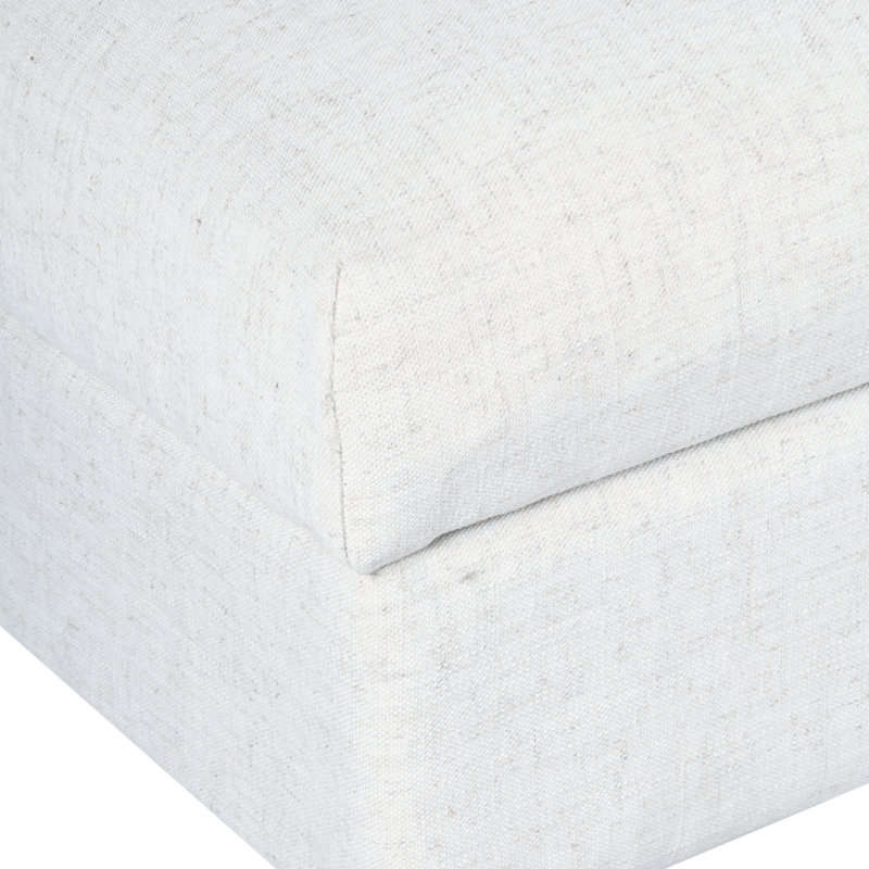 Banc de rangement rembourré North Andover, Crème