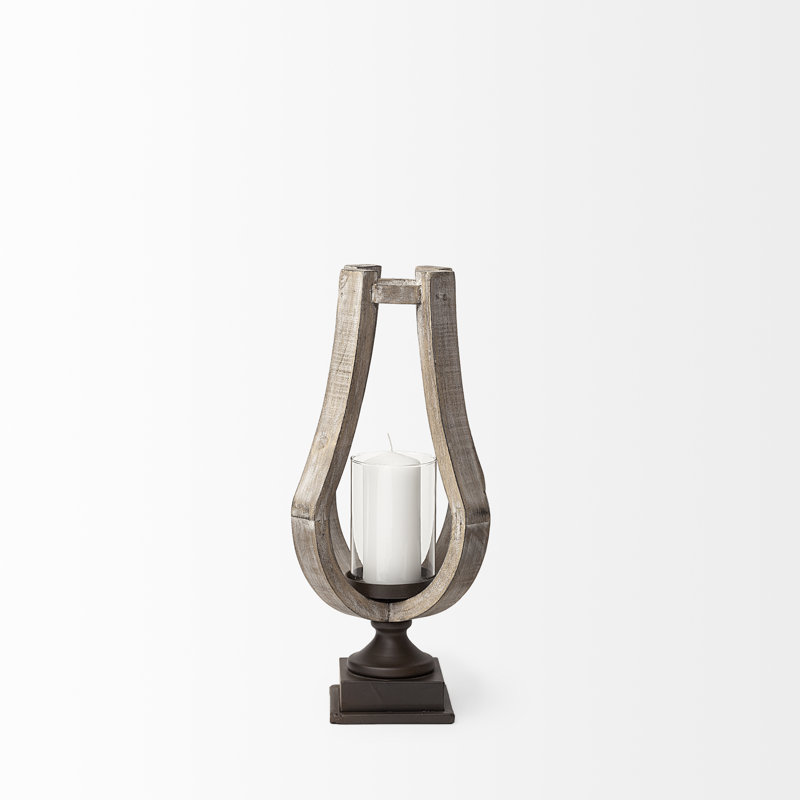 Hurricane Candle Holder, 17'' H x 7.5'' W x 7.5'' D