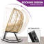 Chaise berçante d'extérieur en osier Cletta
