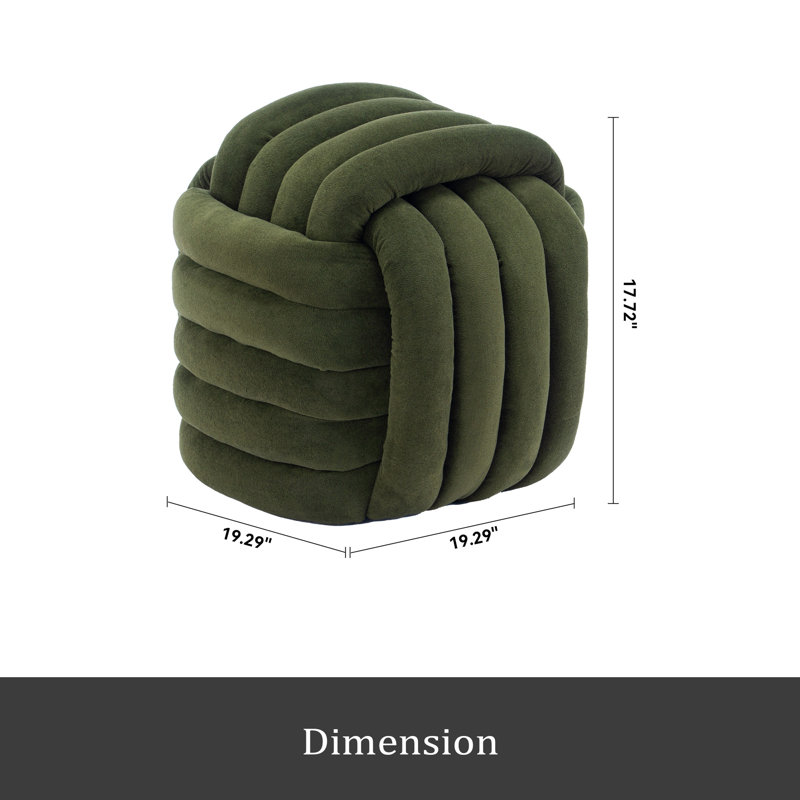 Repose-pieds en tissu chenille, tabouret de maquillage, repose-pieds, siège confortable et élégant, Vert