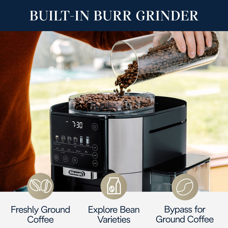 TrueBrew™ Automatic Single-Serve Drip Coffee Maker with Built-In Grinder and Bean Extract Technology