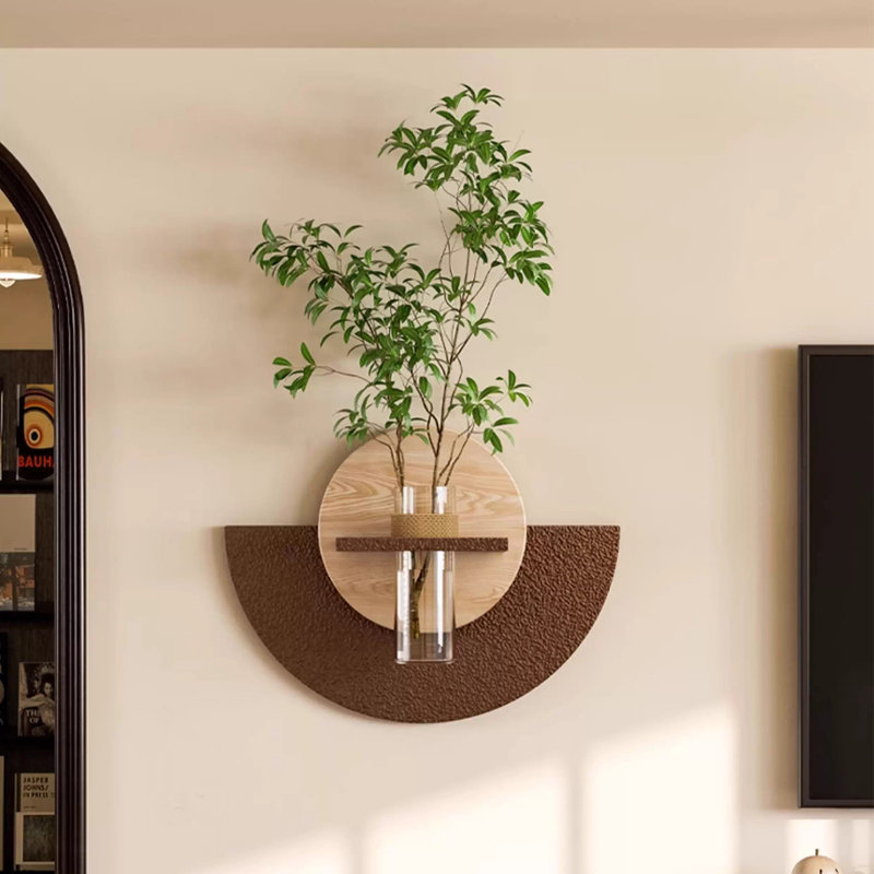 Art mural en bois à forme libre de café, H 11,81 po x l 15,75 po x P 1,97 po, Café