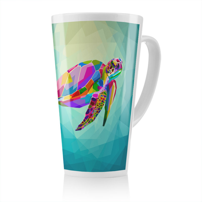 geometric water ocean Designer Latte Mug