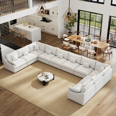 Elowen Upholstered U-shaped Symmetrical Sectional