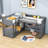 Kids Twin Over Twin Bunk Bed with Drawers-70507702