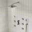 Wall Mounted Digital  Shower System , 12"  High Pressure Rainfall Shower Head with Handheld Shower-83197652
