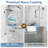 36" W x 76" H Fixed Frameless Shower Screen in Matte Black with Clear Tempered Glass, Stainless Steel Towel Bar, Adjustable Rod