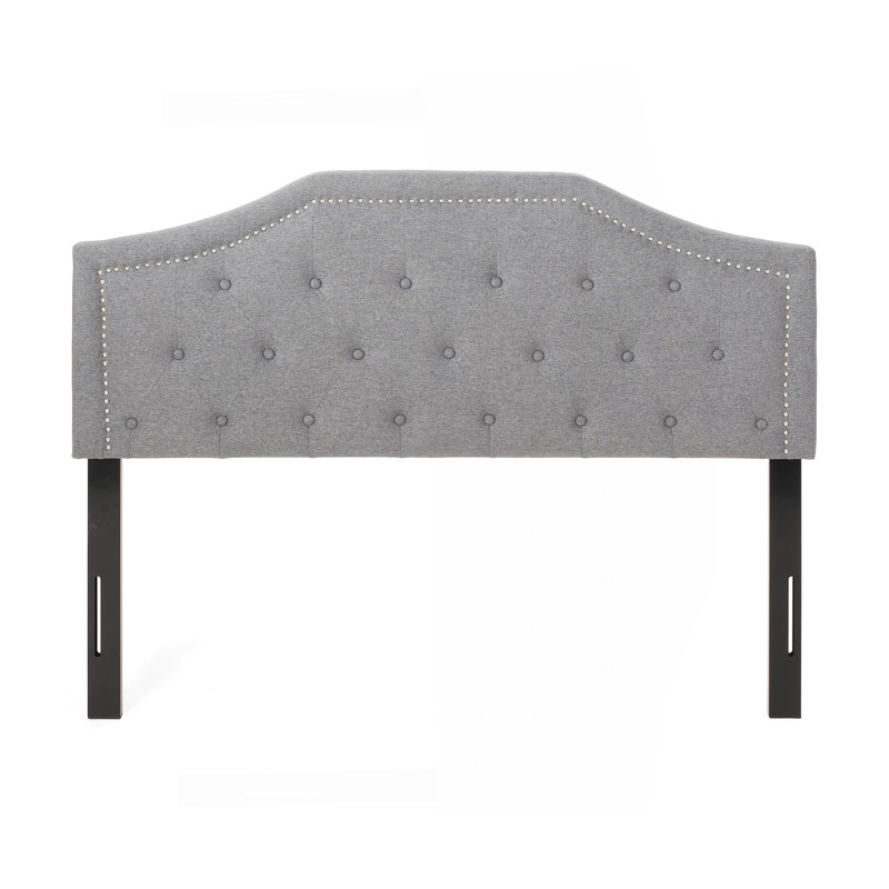 Tête de lit double et grand lit, Gris anthracite