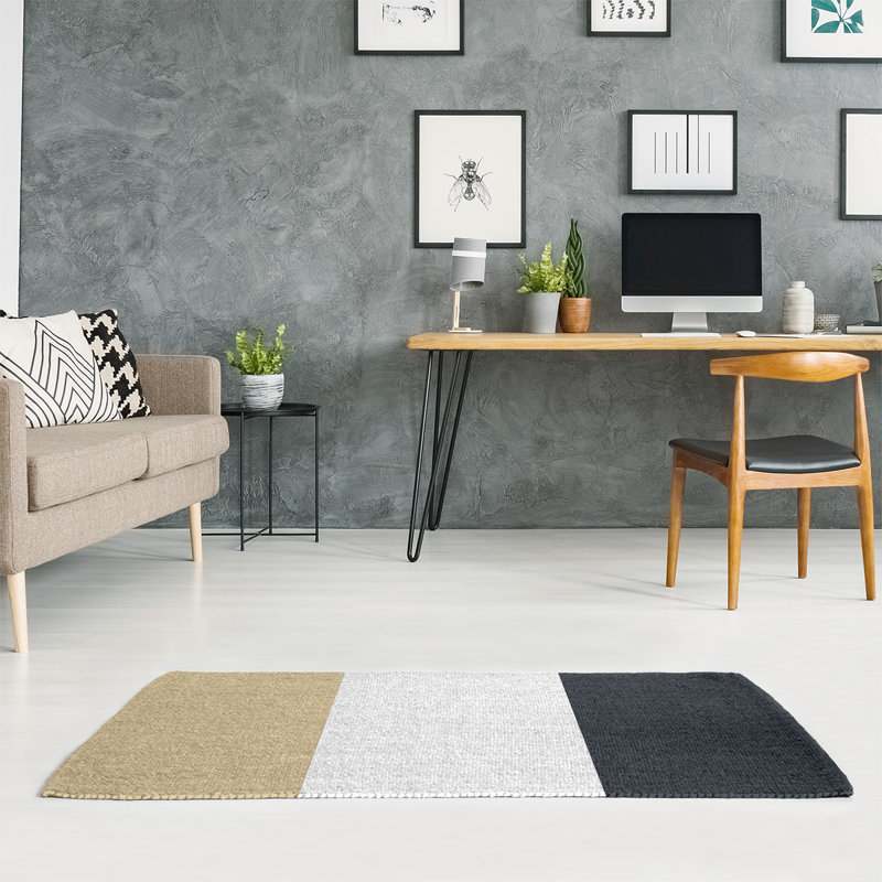Striped Indoor Rug, Rectangle 5' x 7', No