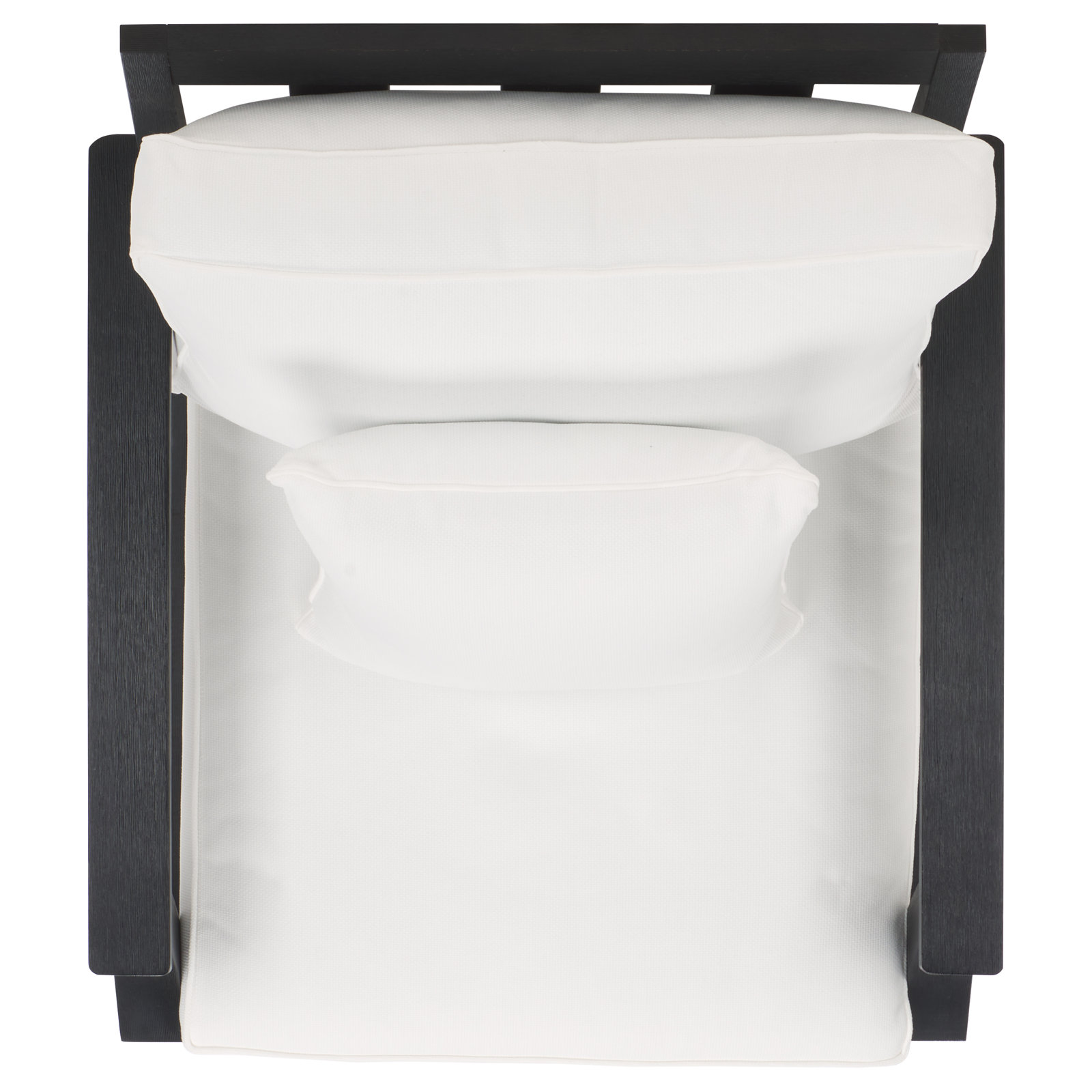 Samya Outdoor Chair with Cushions, Black, White