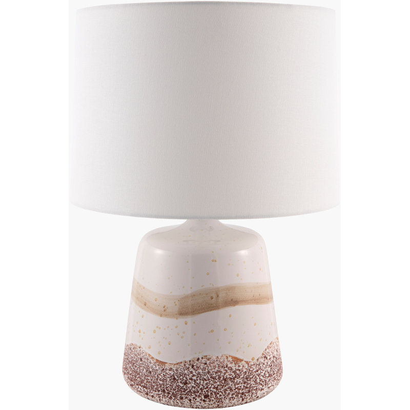 Lampe de table Markiesha, Crème et beige