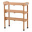 Table de rempotage brune 30,5L 14,6W 35,5H, banc de travail en bois massif à 3 niveaux avec plateau en métal, utilisation à l'extérieur dans le jardin et le garage, crochets intégrés, pieds réglables pour un accès facile, stabilité, couche 30X14.535.5
