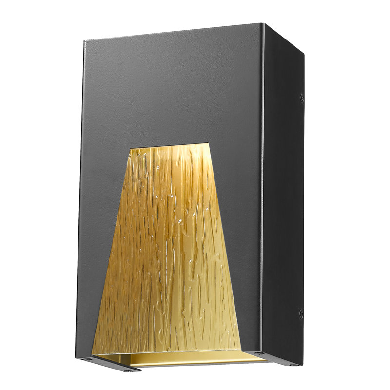 Robstown Aluminum LED Wall Light, Deep Bronze/Gold