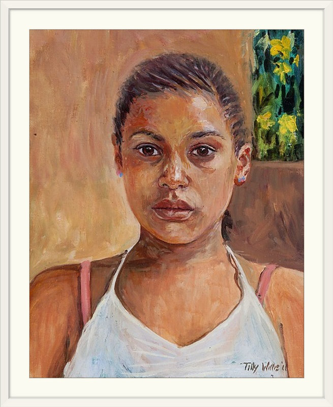 «Ankaj Jutalla» par Tilly Willis, reproduction d'art, H 23 po x l 20 po x P 1 po, Cadre blanc