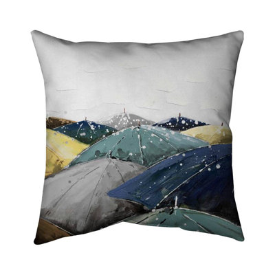 Umbrellas - 26"x26" Throw pillow - Poly twill - Print on demand