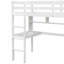 Lit mezzanine simple avec bureau et tablettes, barrière de sécurité et échelle-107092068
