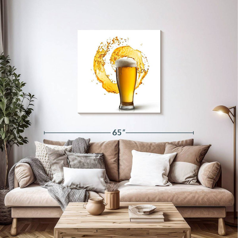 Yarlin Beer Splash, 36" H x 36" W