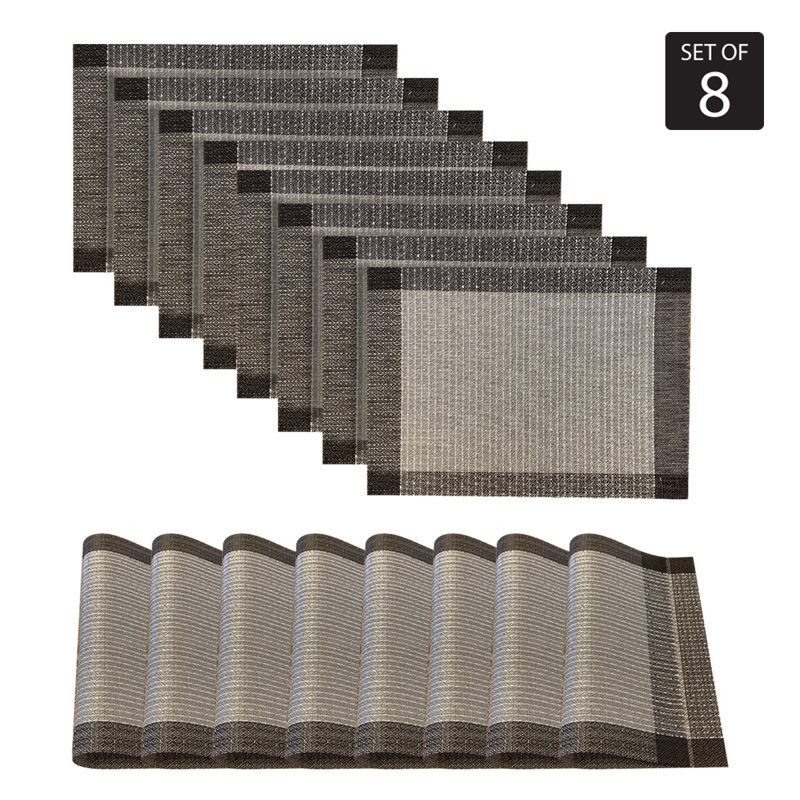 Napperon en textile Palermo, Argent, 13 po x 19 po