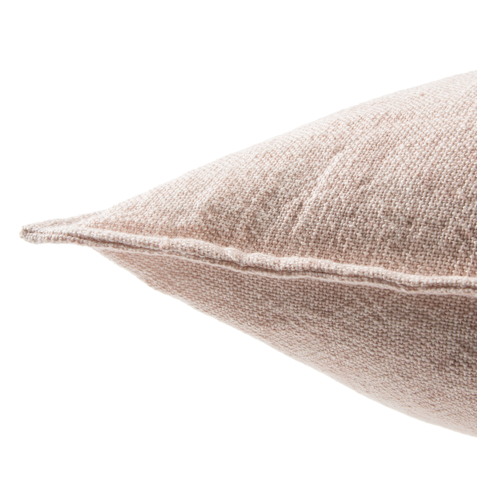 Burbank Linen Throw Pillow, Light Pink, Down, 22" x 22"