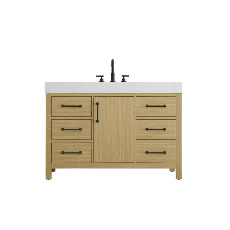 48 inch Single Bathroom Vanity_Traditional_VF60648, Honey Brown