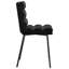  2 chaises de salle à manger en velours noir