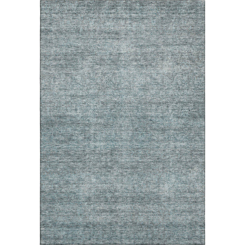 Tapis moderne lavable à la machine de qualité supérieure Gurubaksh AMF1163, Rectangulaire 8 pi x 10 pi