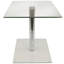Column Glass Top Pedestal End Table