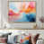 Toile avec cadre flottant or