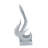 Ameline Modern Art Abstract of Fire White Resin Statue - Size: 6"L x 3"W x 12"H. -1226014979