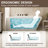 CASAINC 59"x 28" White Freestanding Solid Surface Soaking Bathtub