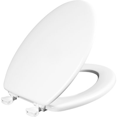 Athens Mayfair Westport 1844EC Wood Toilet Seat with Easy Clean & Change Hinges, Elongated, White