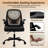  Office Chair with Wheels, Ergonomic Flip Up Arms Mesh Back Desk Chairs with Lumbar Support, Adjustable Height Swivel Rolling Computer Task Chair for Conference Room Home School Study, Black