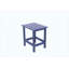 Table de bout extérieure Adirondack, table de bout de patio en PEHD, bleu marine