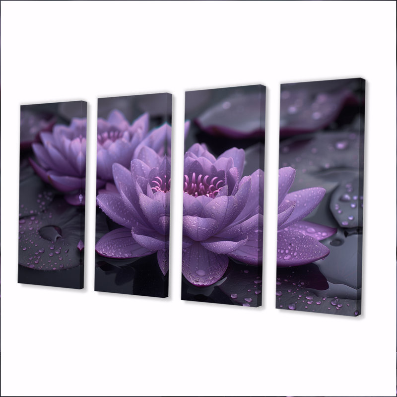 Ensemble de décoration murale Saltzman - Lotus, H 28 po x l 48 po
