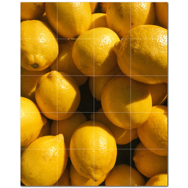 Panneau mural décoratif en céramique 12 po x 12 po Fruit Photo