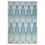 Seneca Machine Printed Polyester Chevron Area Rug in Blue/Gray-2028415955