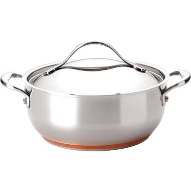 Anolon Nouvelle Copper Stainless Steel 8-Inch and 9.5-Inch Induction Frying  Pan Set · 2 Piece Set