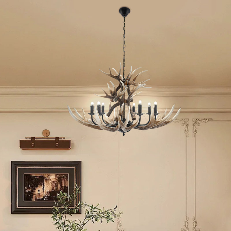 Deodato 8-light resin country chandelier