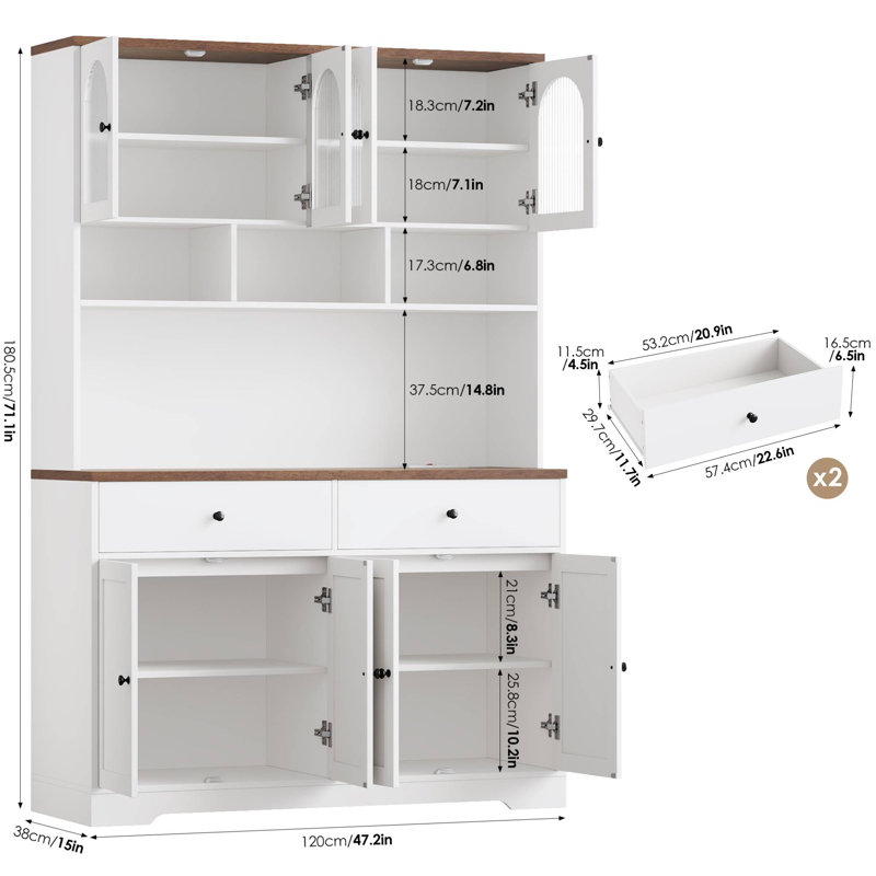 Garde-manger 71,1 "H, Blanc