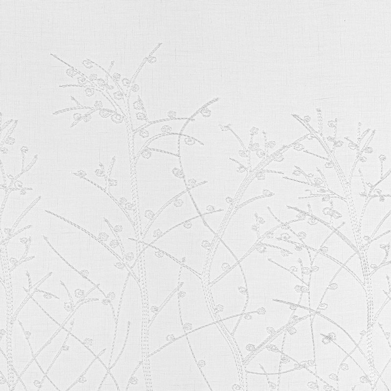 Rideau de cuisine à passe-tringle Madeira, Blanc, L 52 po x L 36 po