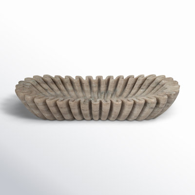 16" Arkin Wavy Marble Bowl
