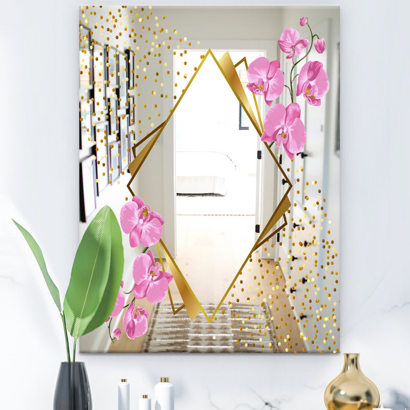 Miroir d'appoint efflorescent Glam, H 24 po x l 32 po