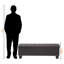 Banc de rangement Botello, tissu gris foncé, capitonné, H 17,04 po x l 52,05 po x P 16,45 po