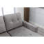 Canapé-lit réversible 77 po, gris, avec coussins confortables et méridienne, housse modulaire de 77 po