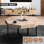Table basse octogonale avec fonction d'épissage rétro, table en bois de 30 po, pieds en métal croisés, trois options de couleurs offertes, détails de conception offerts